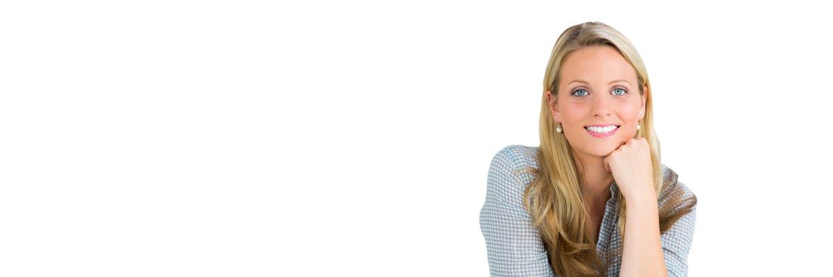 Yesprint Banner Frau mit Blonden Haaren